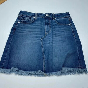 NWT LOFT Womens Size 2 Raw hem denim mini skirt 2981